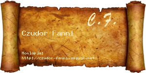Czudor Fanni névjegykártya